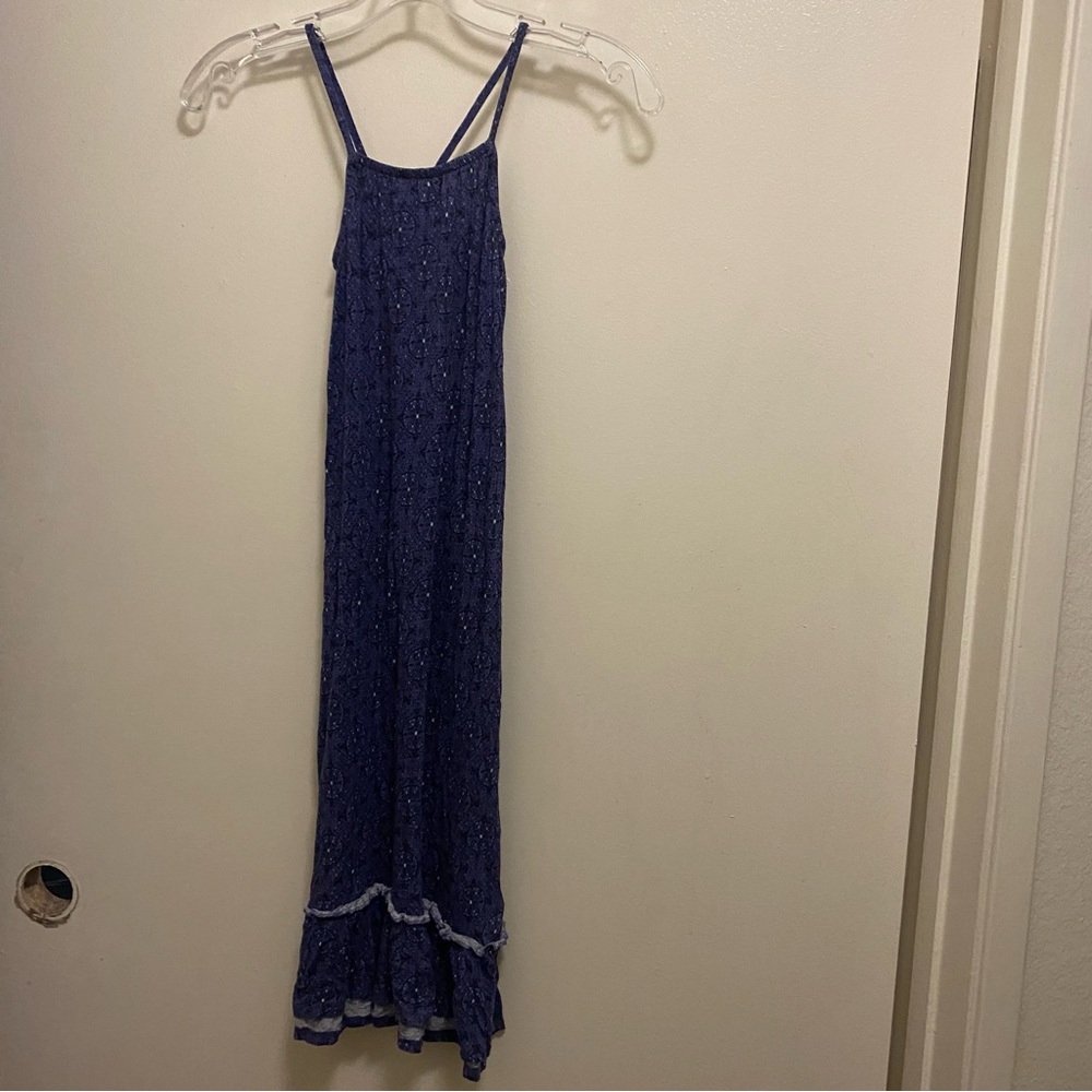 Colorful Planet Girls Summer Tank Dress Size 6 6X M Purple Print Boho Bohemian